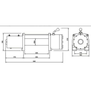 Лебедка электрическая автомобильная СТОКРАТ LD 12.0 SW, 12000 lbs, 12V, 5.5 л.с.