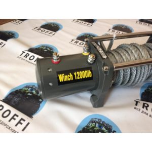 Лебёдка электрическая 12V Electric Winch 12000 lbs 5443 кг (влагозащищенная)