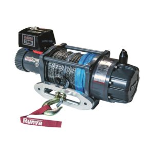 Лебёдка электрическая 12V Runva 20000 lbs синтетический трос (влагозащищенная)