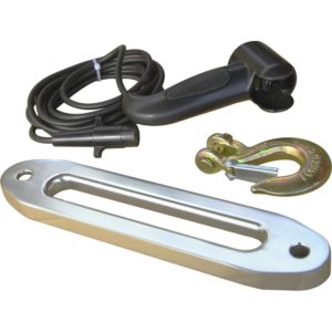 Лебёдка электрическая 12V Runva 6000 lbs 2500 кг (синтетический трос)