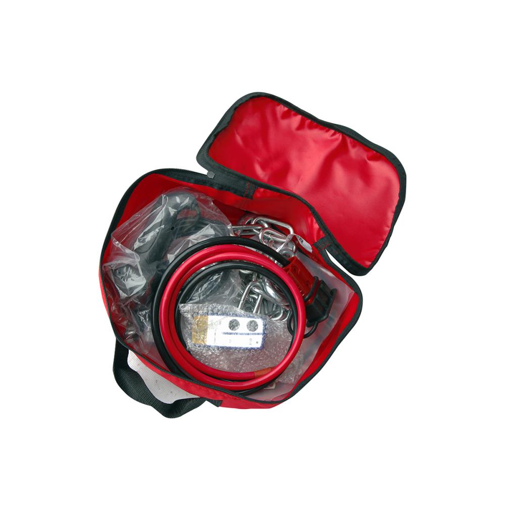 Лебёдка переносная РИФ 9.5XS c площадкой на цепях и проводами (в сборе) корот. барабан, синт. трос